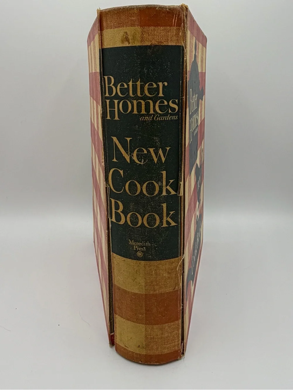 Vintage Better Homes & Gardens Red Plaid Cook Book 1960s Yellow Tabs
